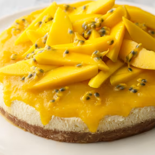 Mango & Passion Fruit-cheesecake    